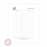 Animal ID List