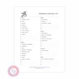 Packing List - Personal