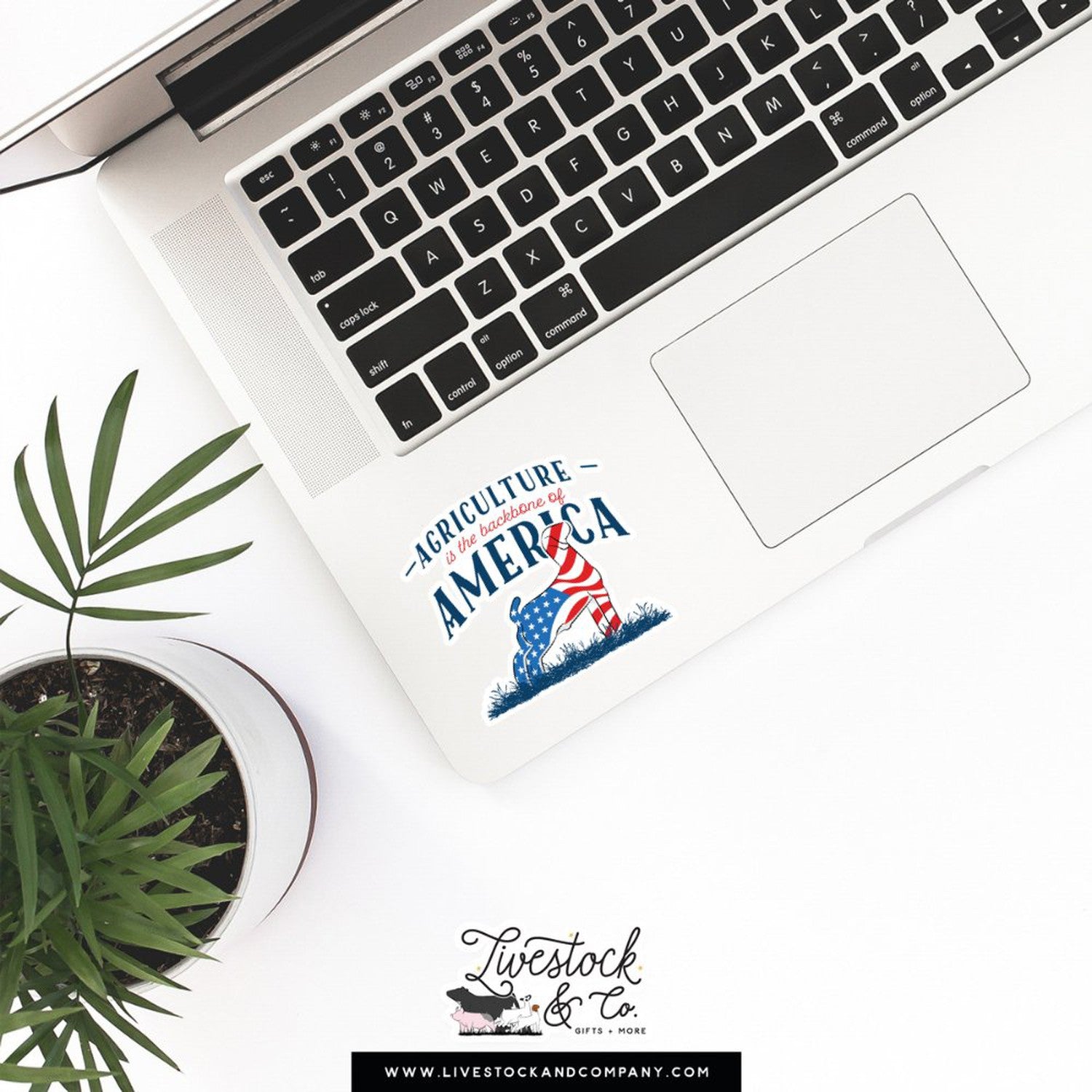 Custom Made Agriculture is the Backbone of America Livestock Stickers Stock Show Livestock - Livestock & Co. Boutique