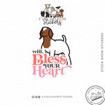 Custom Made Bless Your Heart Livestock Stickers Stock Show Livestock - Livestock & Co. Boutique