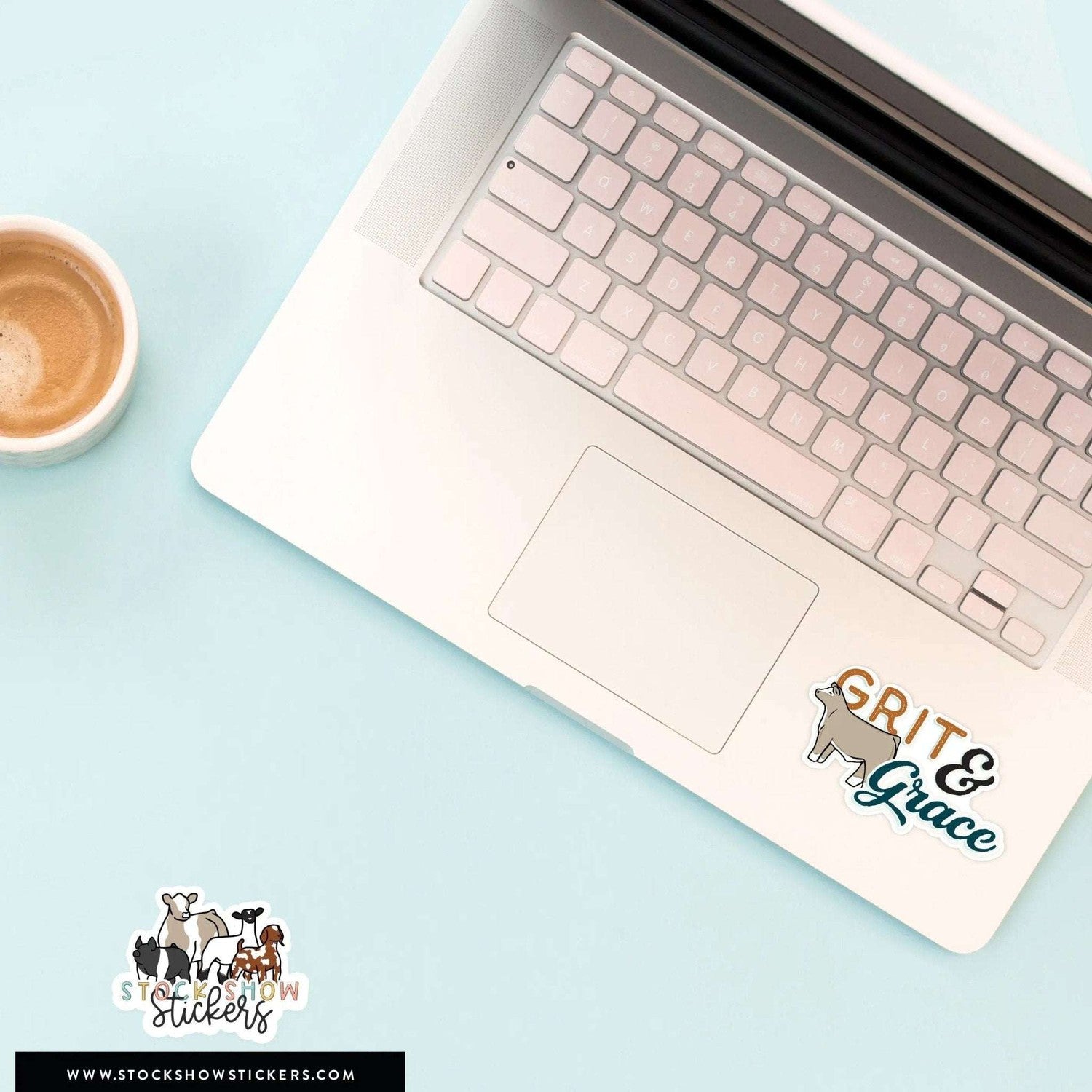 Custom Made Grit & Grace Livestock Stickers Stock Show Livestock - Livestock & Co. Boutique
