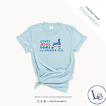 Custom Made Loves Jesus, Goats and America Too - Youth T-Shirt Stock Show Livestock - Livestock & Co. Boutique