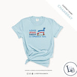 Custom Made Loves Jesus, Sheep and America Too - Youth T-Shirt Stock Show Livestock - Livestock & Co. Boutique