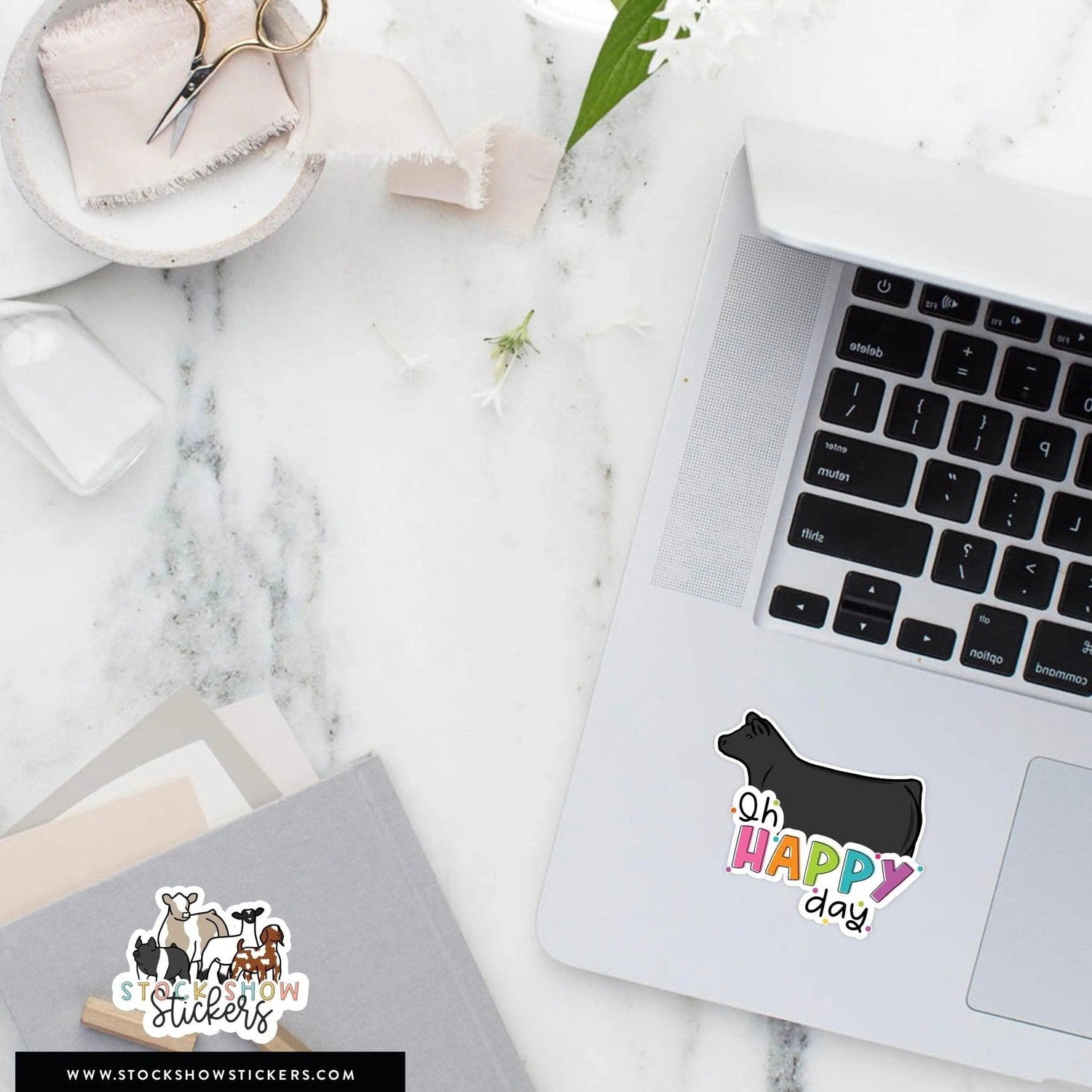 Custom Made Oh Happy Day Livestock Stickers Stock Show Livestock - Livestock & Co. Boutique