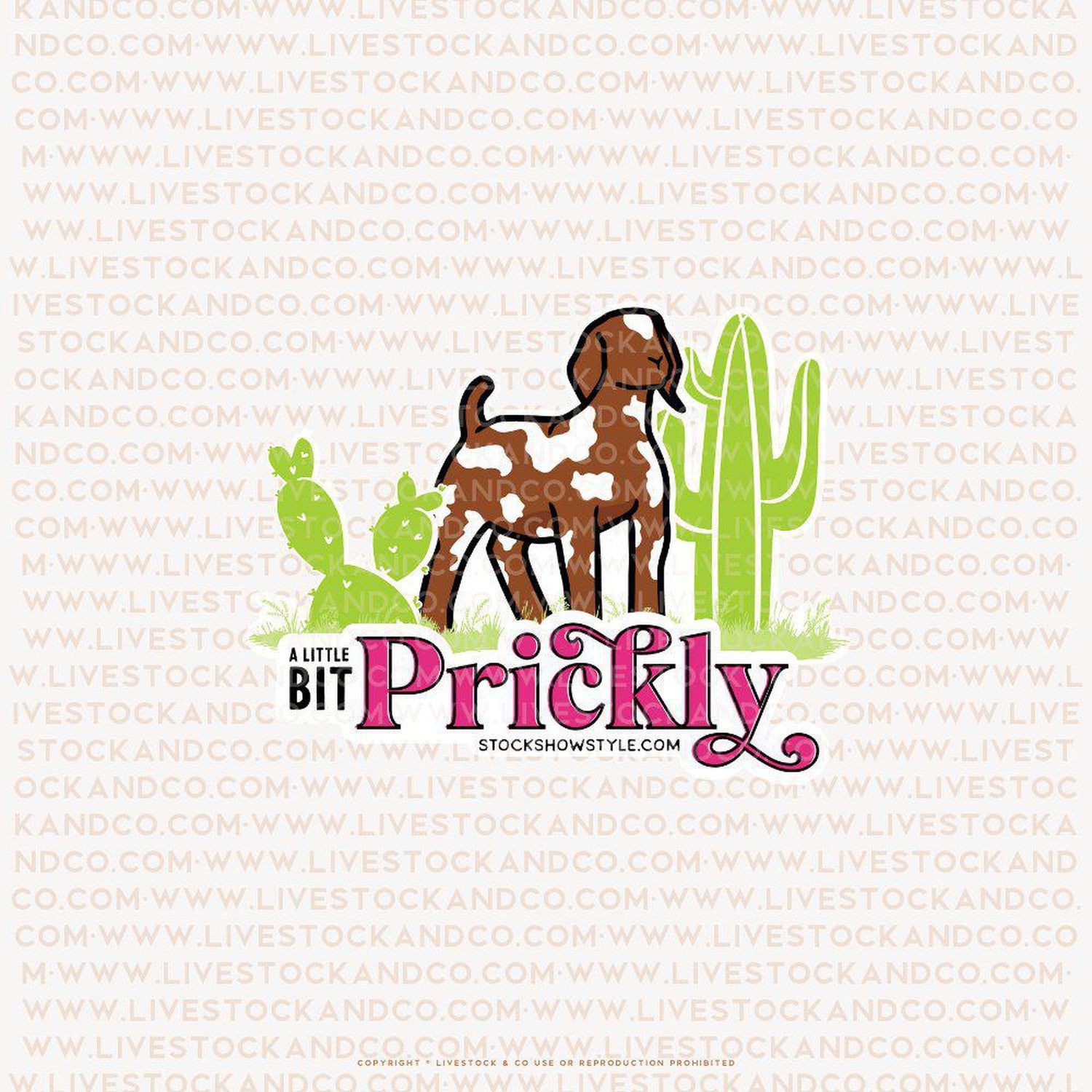 Custom Made Prickly Livestock Stickers Stock Show Livestock - Livestock & Co. Boutique