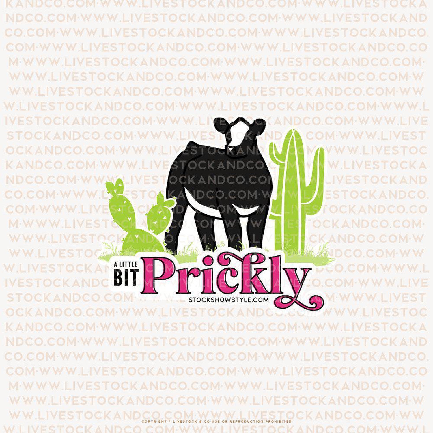 Custom Made Prickly Livestock Stickers Stock Show Livestock - Livestock & Co. Boutique