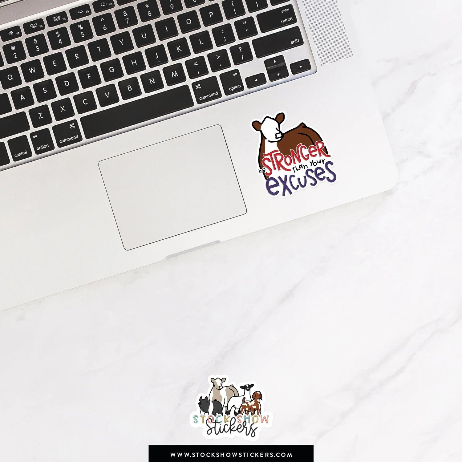 Custom Made Stronger Than Your Excuses Livestock Stickers Stock Show Livestock - Livestock & Co. Boutique