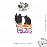 Custom Made Stronger Than Your Excuses Livestock Stickers Stock Show Livestock - Livestock & Co. Boutique