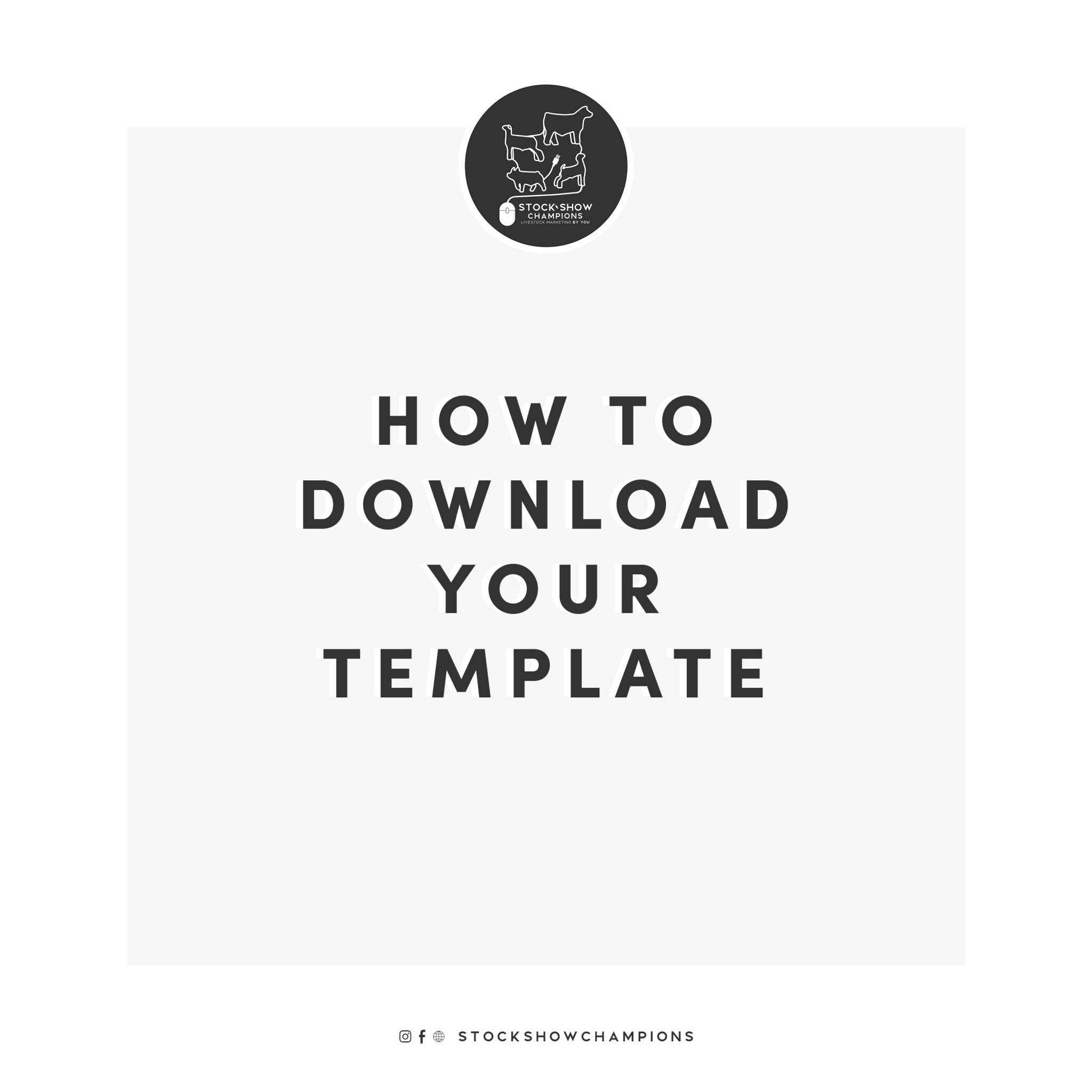 How do I download my template? - Livestock & Co.