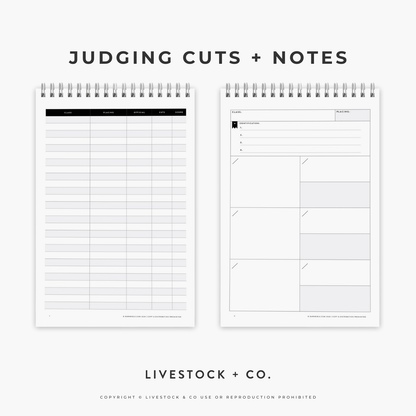 Livestock Judging Steno Notebook