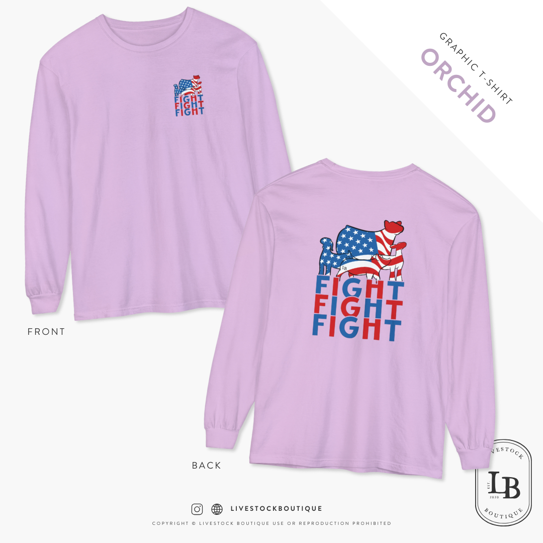 Fight, Fight, Fight - Comfort Colors Long Sleeve T-Shirt