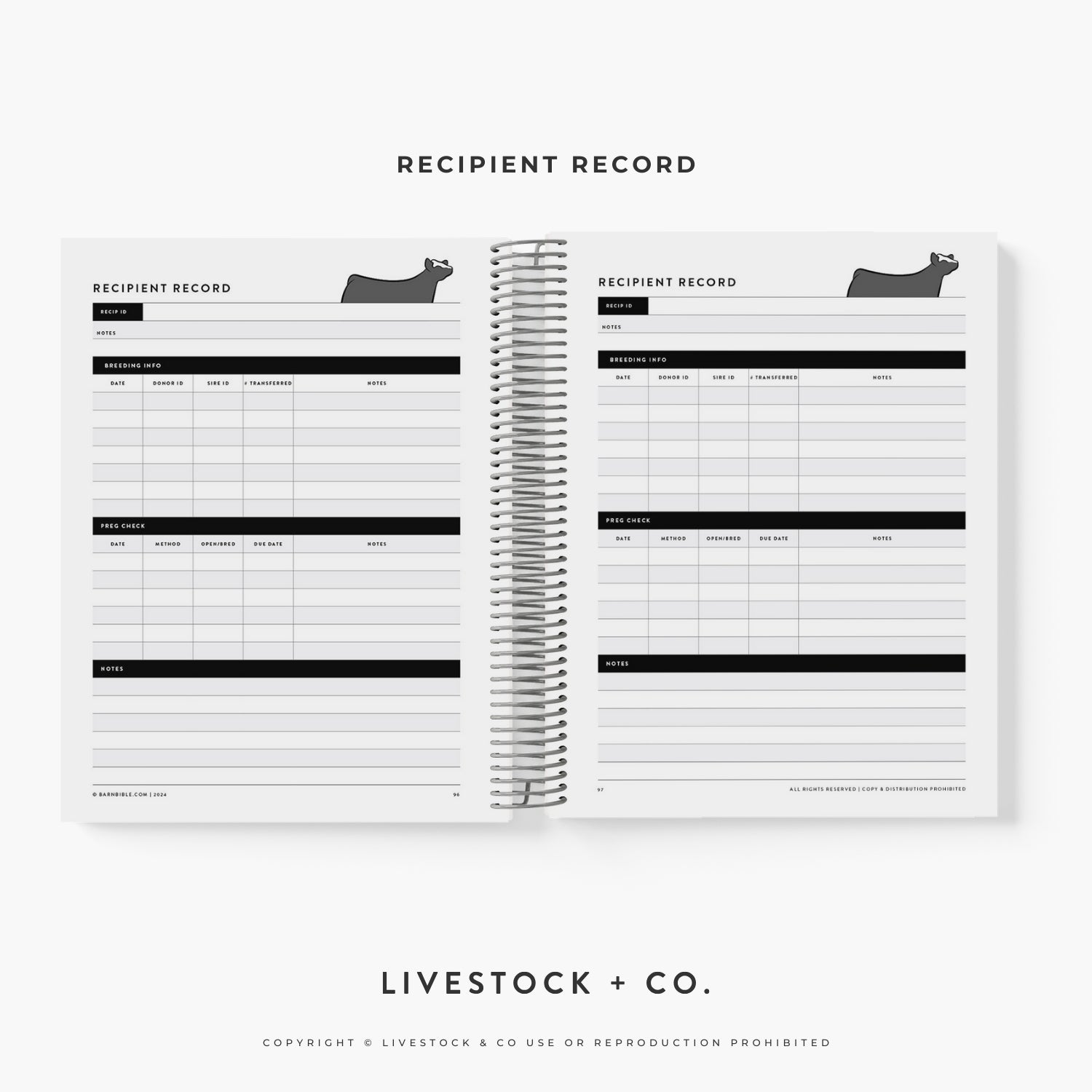 Barn Bible™ Donor &amp; Recip Planner