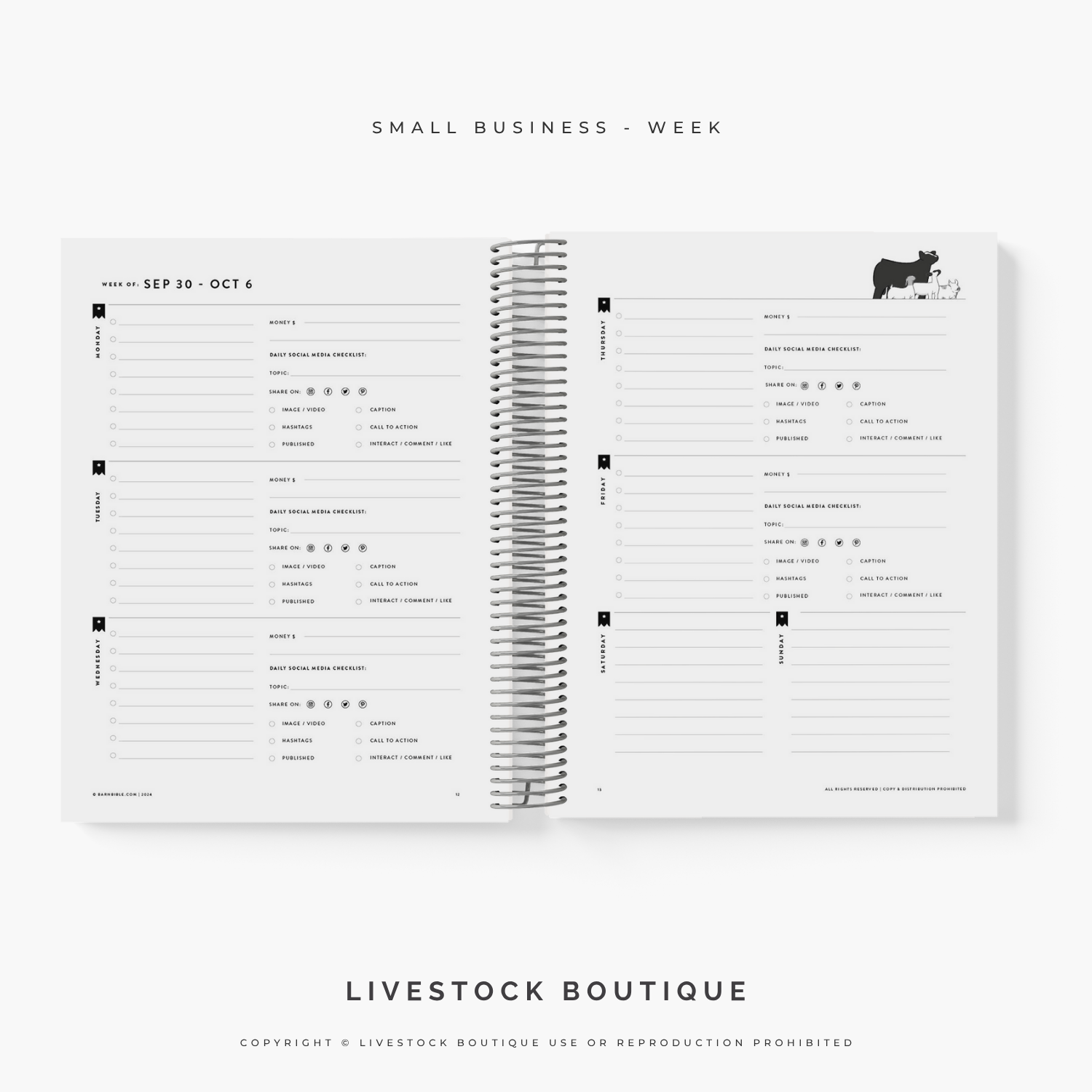 Personalized Barn Bible™ Weekly Planner