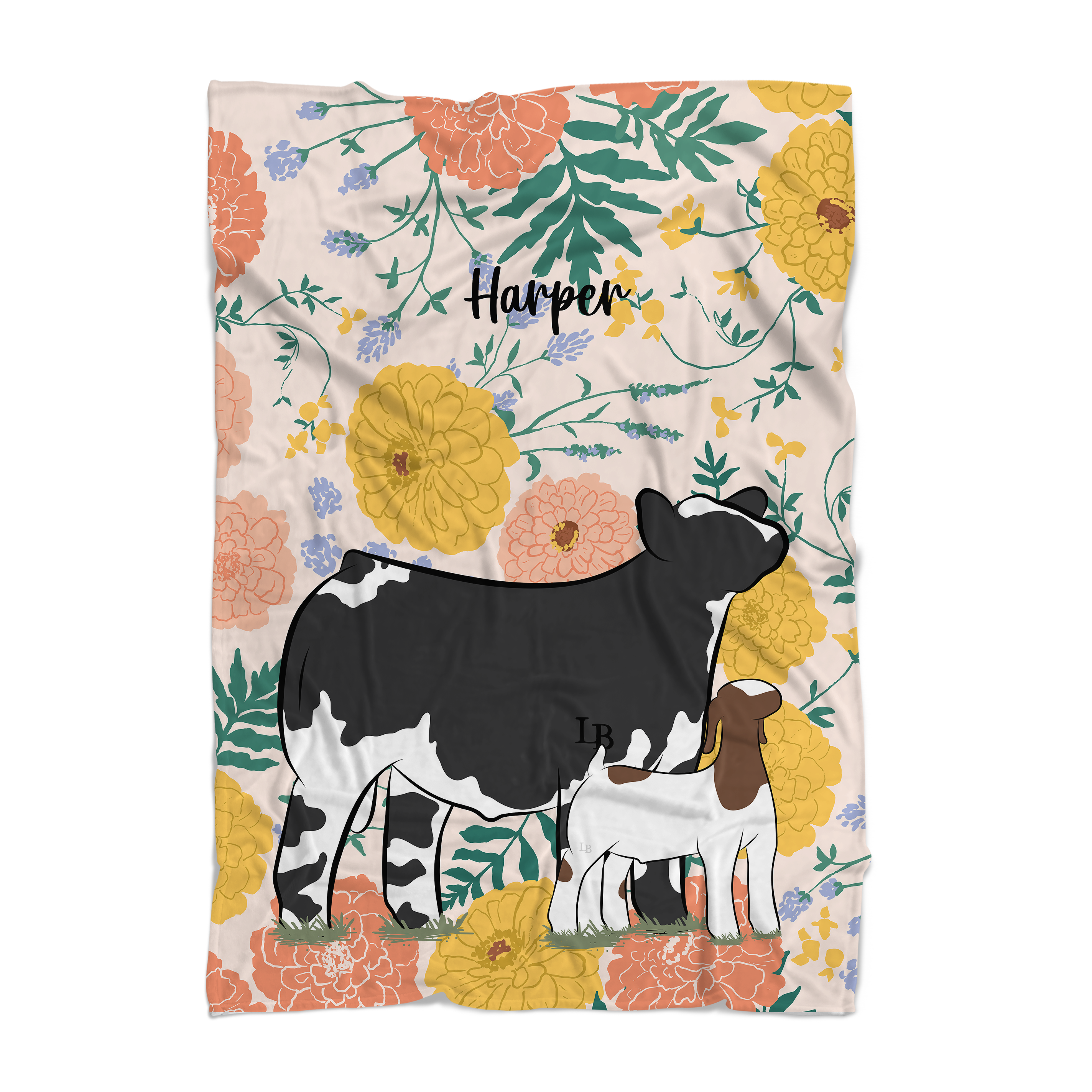 Personalized Livestock Fleece Blanket