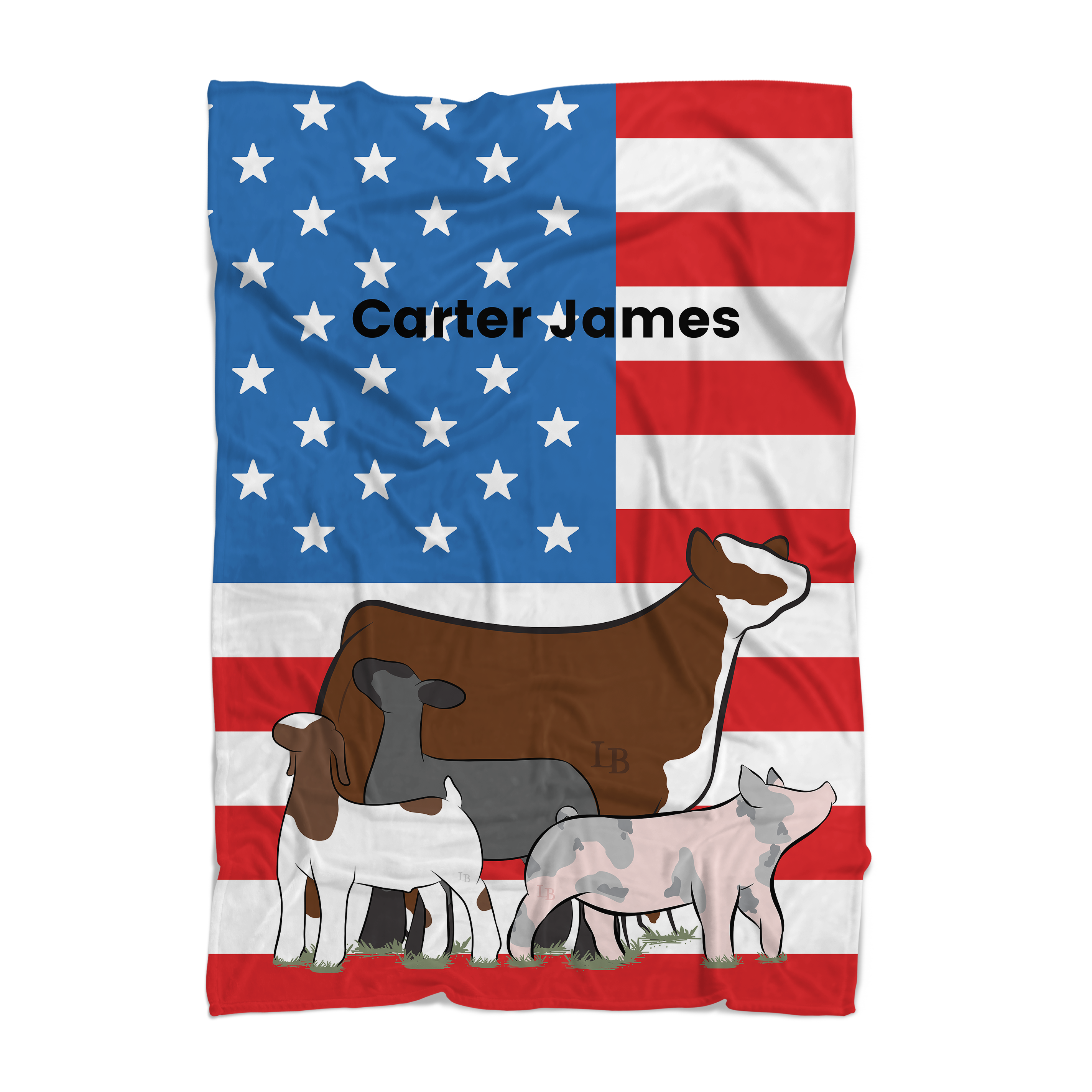 Personalized Livestock Fleece Blanket