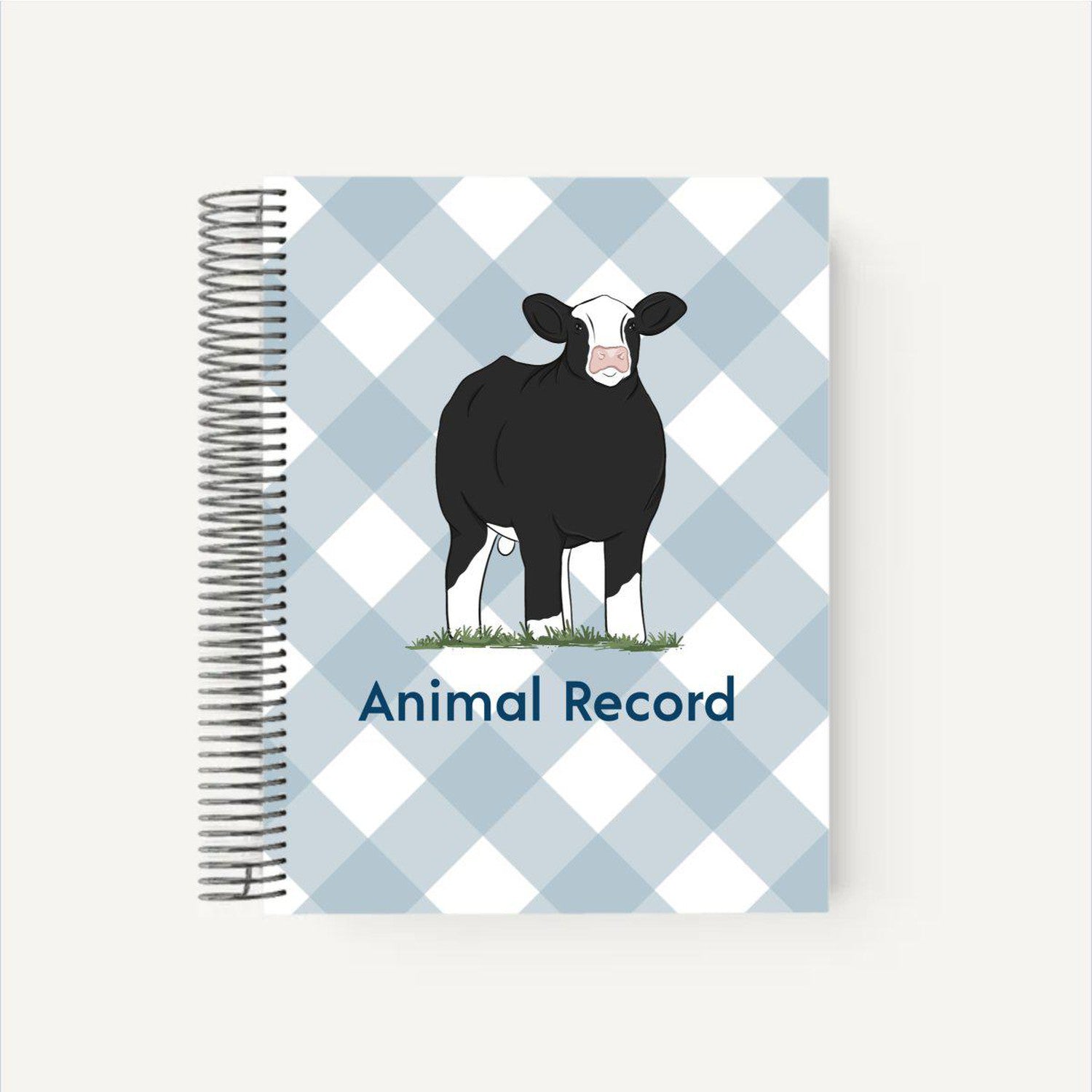 Custom Made Animal Record Planner - Gingham Stock Show Livestock - Livestock &amp; Co. Boutique