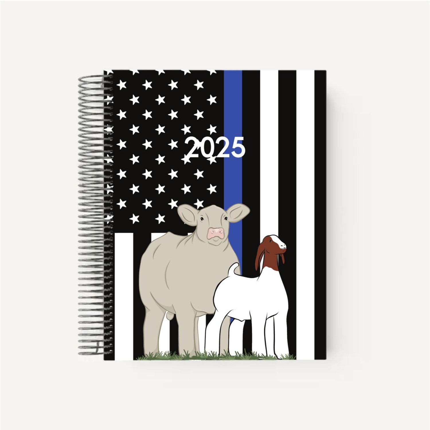 Custom Made Animal Record Planner - Patriotic Cover Stock Show Livestock - Livestock &amp; Co. Boutique