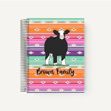 Custom Made Animal Record Planner - Serape Stock Show Livestock - Livestock &amp; Co. Boutique