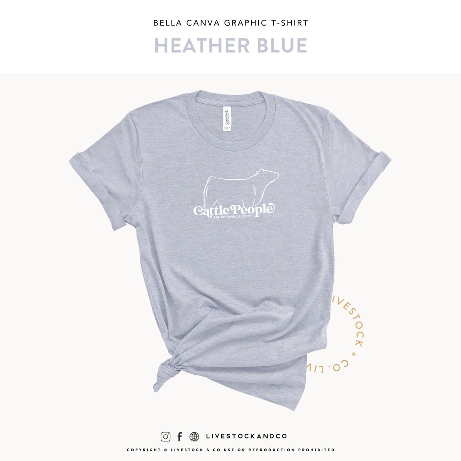 Custom Made Cattle People - Adult Graphic T-Shirt Stock Show Livestock - Livestock &amp; Co. Boutique