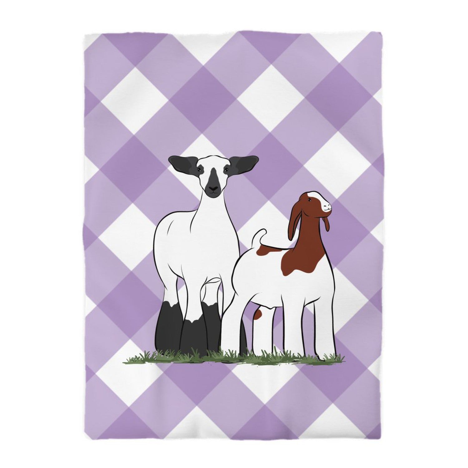 Custom Made Duvet Cover - Gingham Stock Show Livestock - Livestock &amp; Co. Boutique