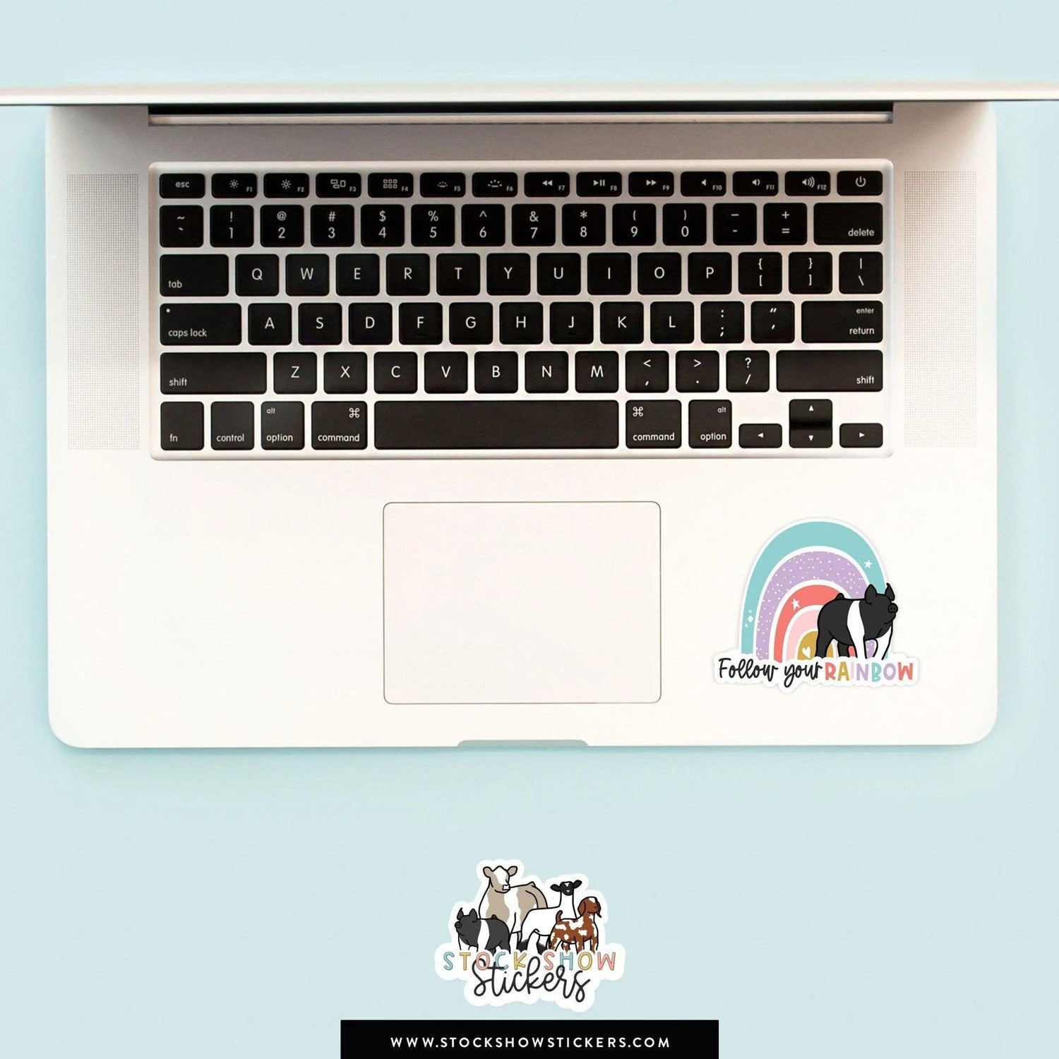 Custom Made Follow Your Rainbow Livestock Stickers Stock Show Livestock - Livestock &amp; Co. Boutique