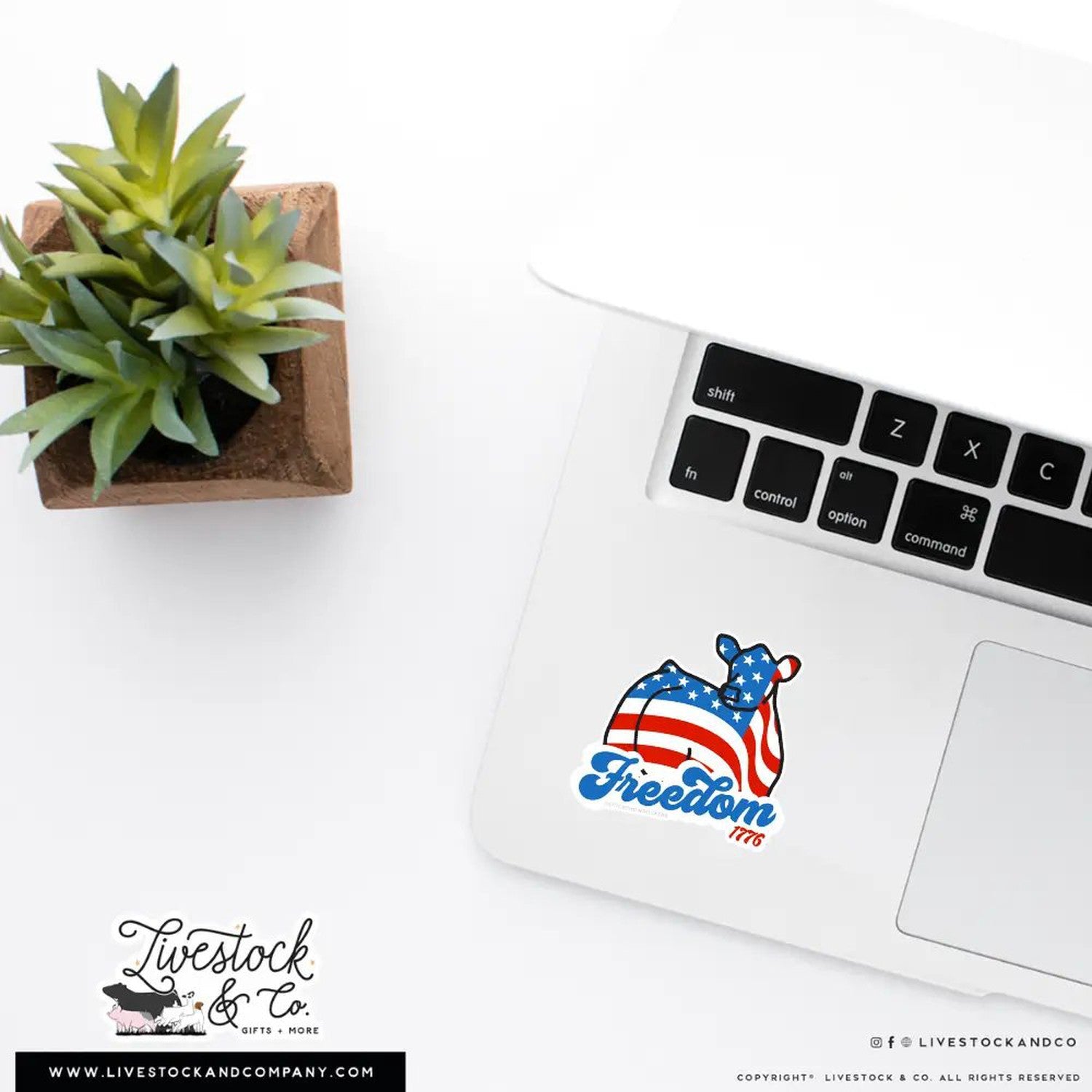 Custom Made Freedom 1776 Livestock Stickers Stock Show Livestock - Livestock &amp; Co. Boutique