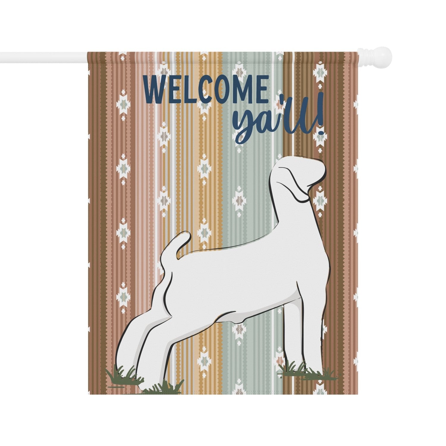 Custom Made Garden Flag - Serape Stock Show Livestock - Livestock &amp;amp; Co. Boutique