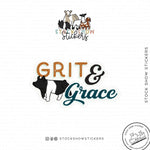 Custom Made Grit & Grace Livestock Stickers Stock Show Livestock - Livestock &amp; Co. Boutique