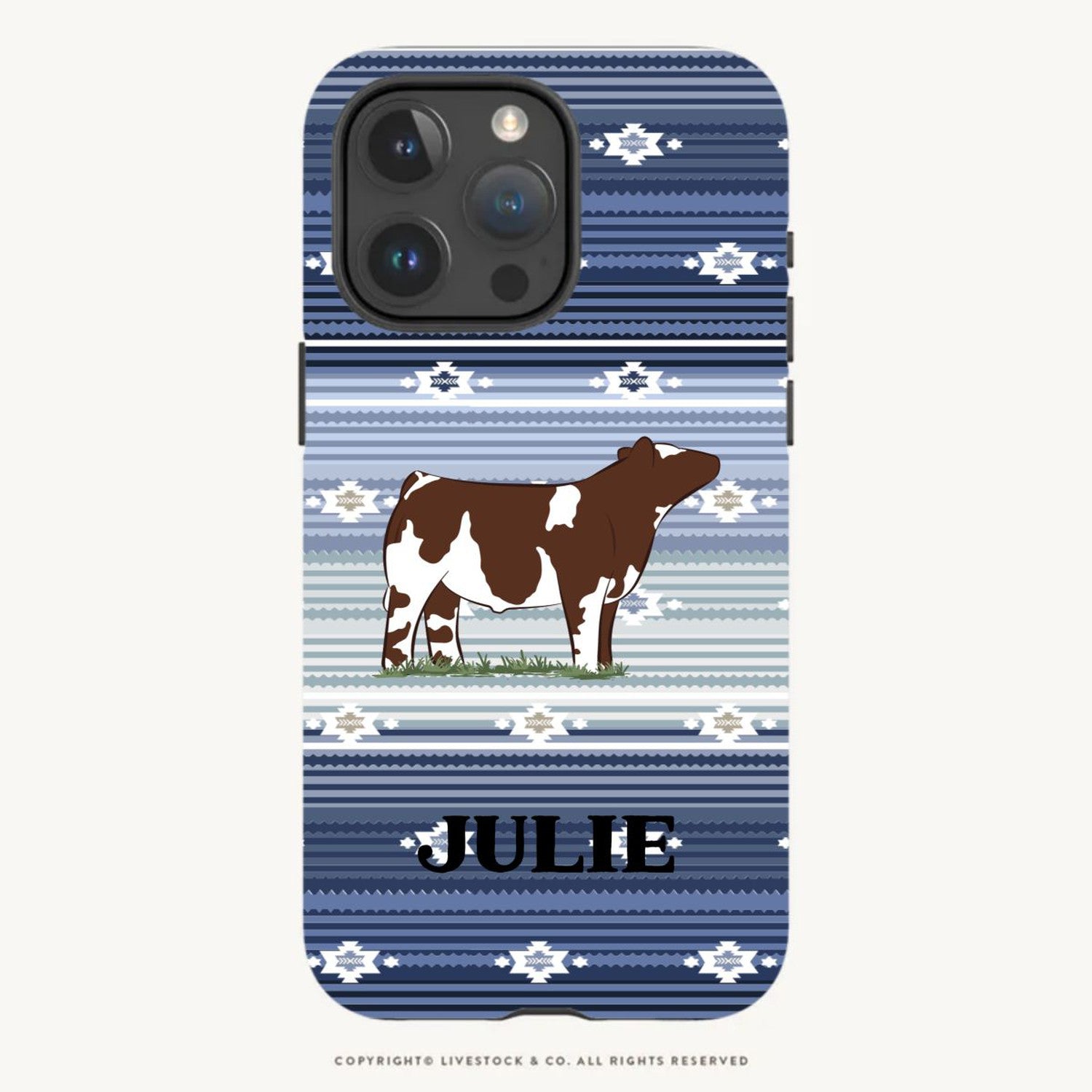 Custom Made iPhone Case - Serape Stock Show Livestock - Livestock &amp; Co. Boutique