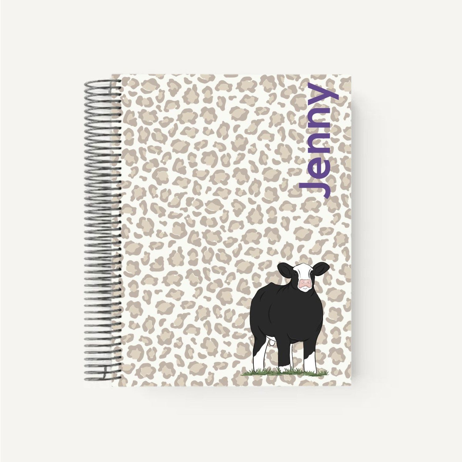 Custom Made Large Spiral Notebook - Cheetah Stock Show Livestock - Livestock &amp;amp; Co. Boutique