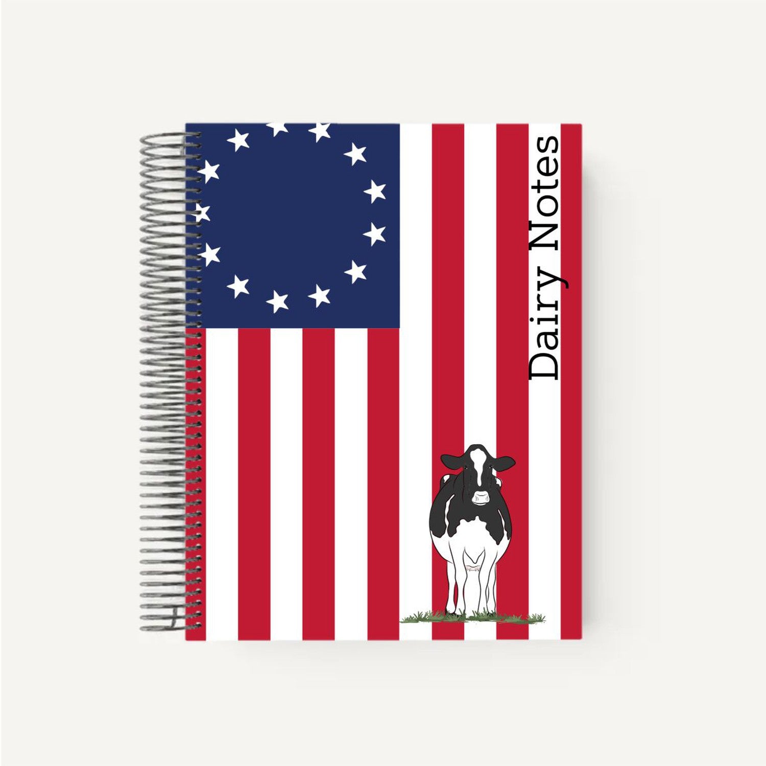 Custom Made Large Spiral Notebook - Patriotic Stock Show Livestock - Livestock &amp;amp; Co. Boutique