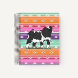 Custom Made Large Spiral Notebook - Serape Stock Show Livestock - Livestock &amp; Co. Boutique