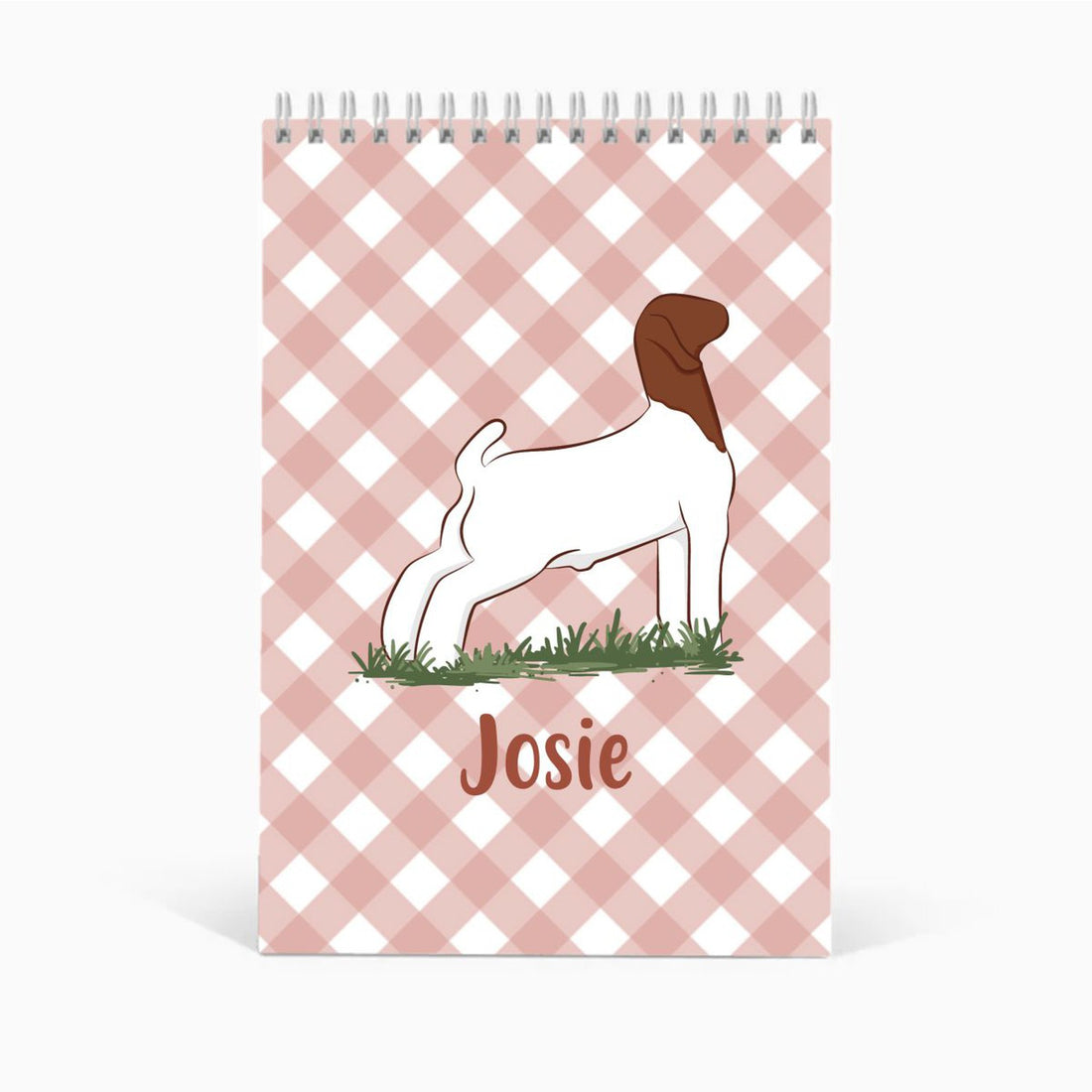 Custom Made Livestock Judging Steno Notebook - Gingham Stock Show Livestock - Livestock &amp;amp; Co. Boutique