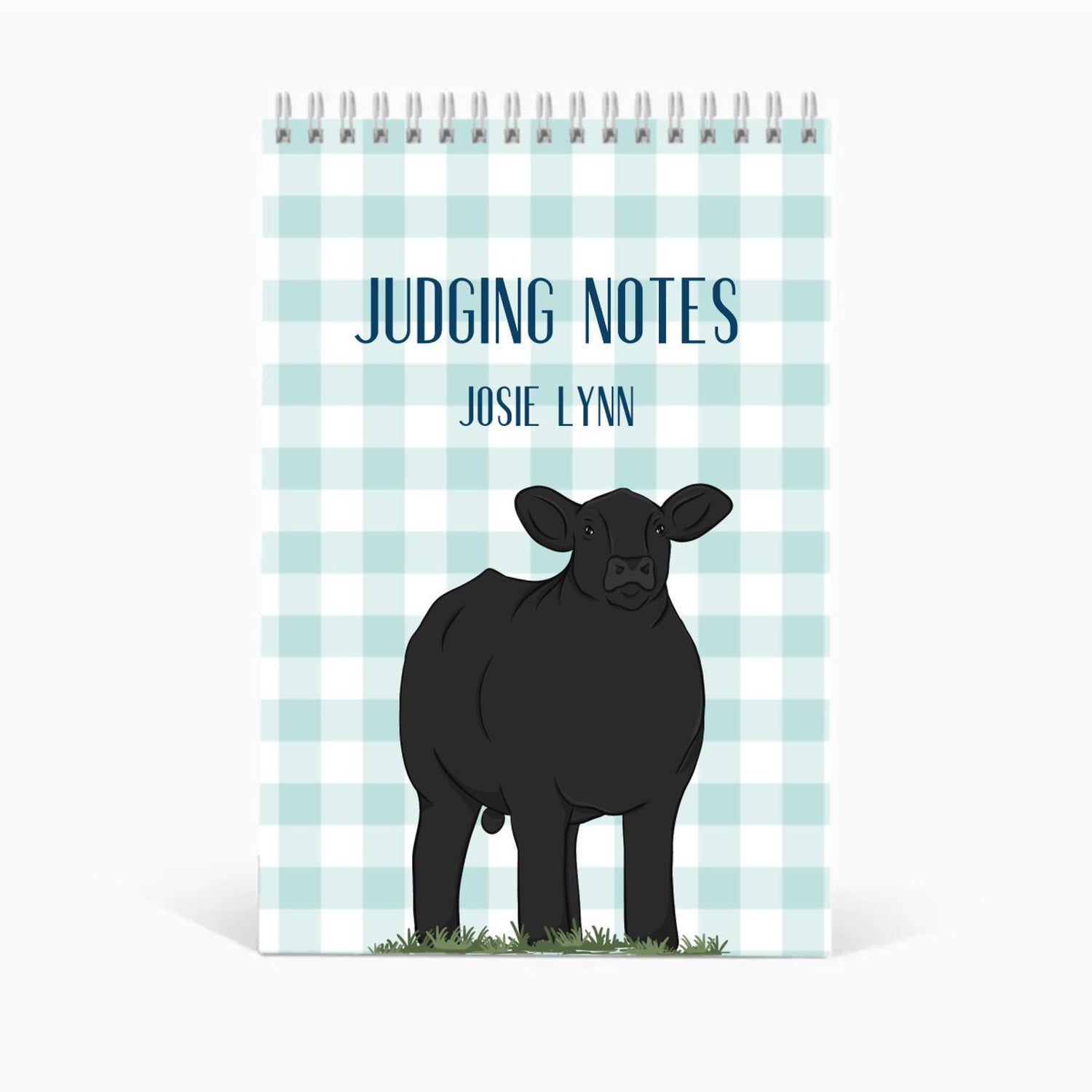 Custom Made Livestock Judging Steno Notebook - Gingham Stock Show Livestock - Livestock &amp;amp; Co. Boutique