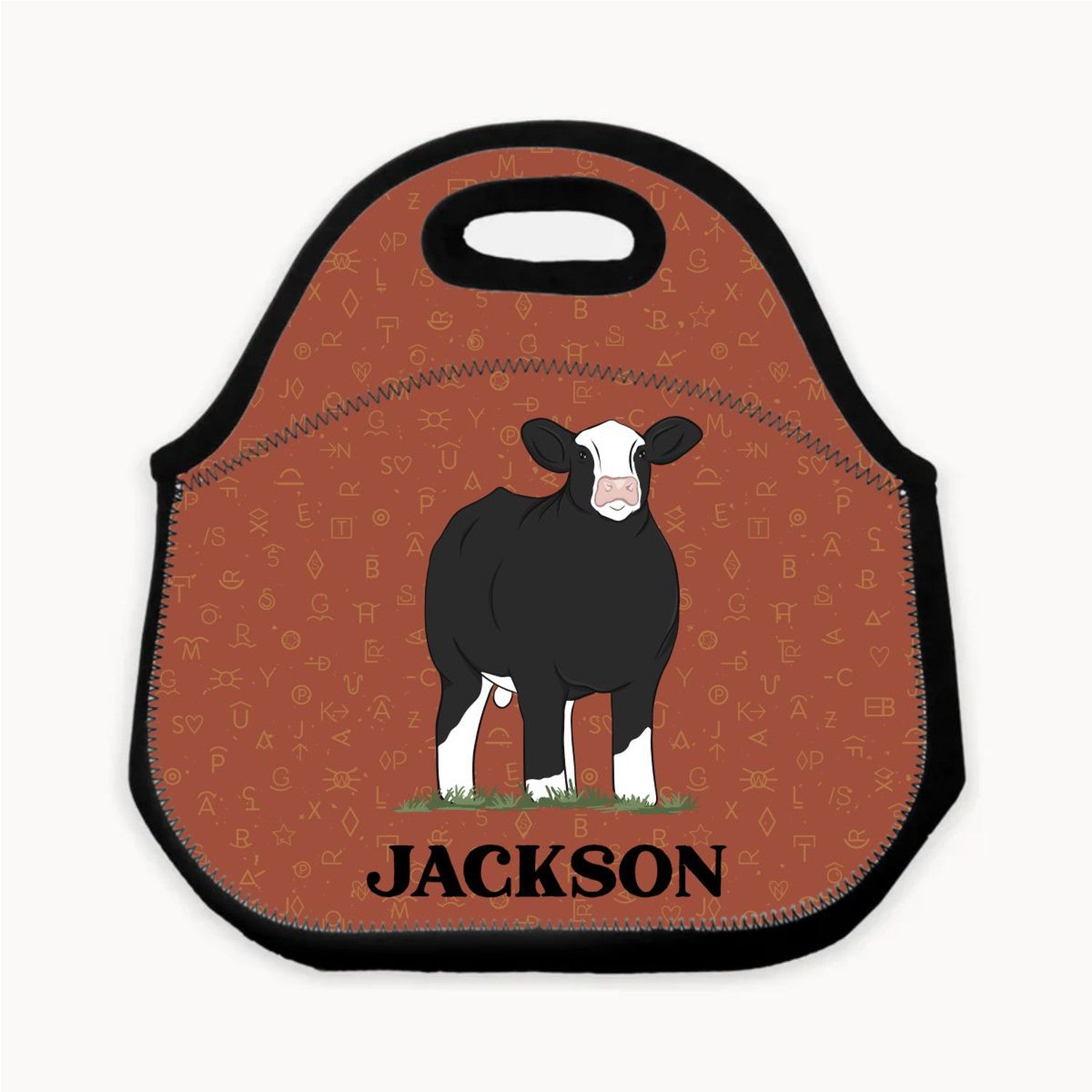 Custom Made Lunch Bag - Signature Patterns Stock Show Livestock - Livestock &amp; Co. Boutique