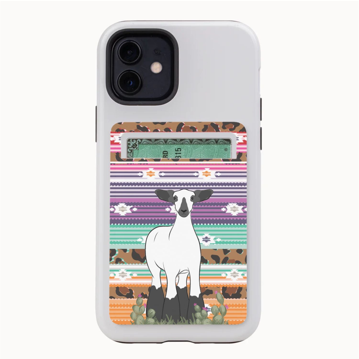 Custom Made Phone Card Wallet - Serape Stock Show Livestock - Livestock &amp; Co. Boutique