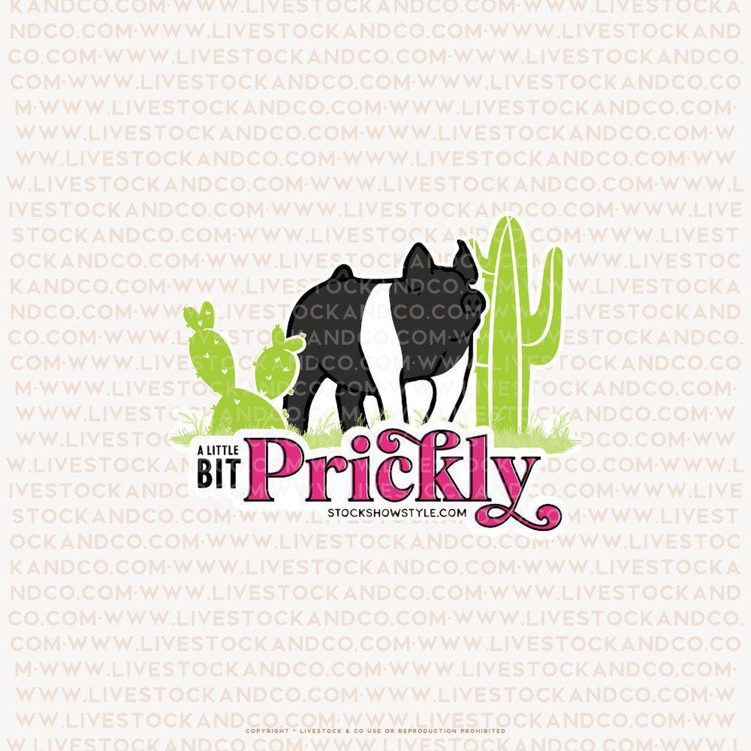 Custom Made Prickly Livestock Stickers Stock Show Livestock - Livestock &amp;amp; Co. Boutique