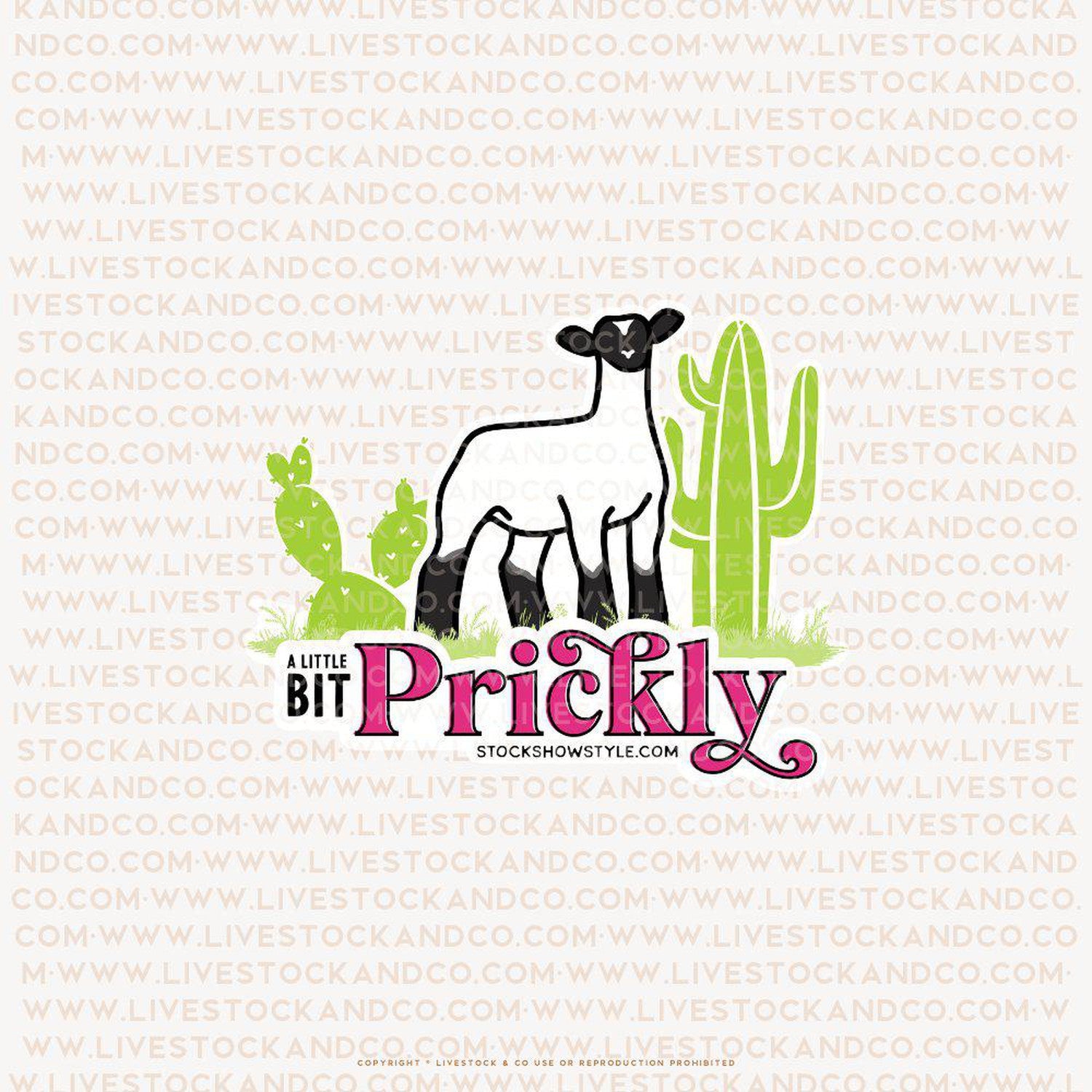 Custom Made Prickly Livestock Stickers Stock Show Livestock - Livestock &amp; Co. Boutique