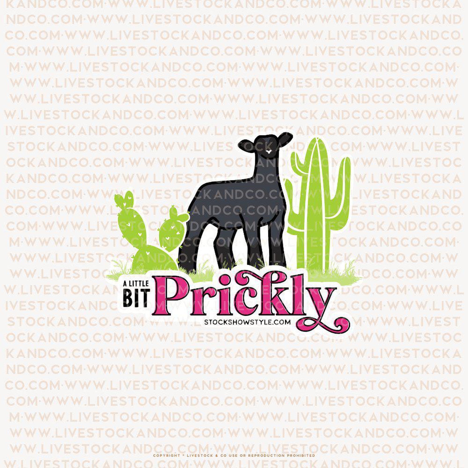 Custom Made Prickly Livestock Stickers Stock Show Livestock - Livestock &amp; Co. Boutique