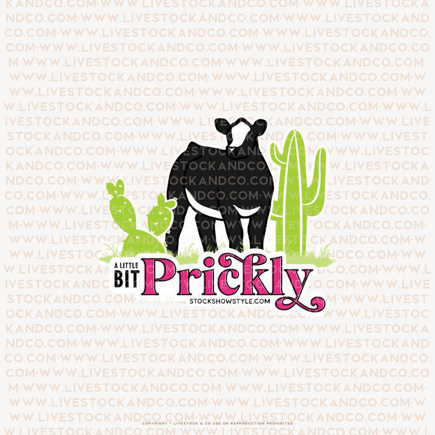 Custom Made Prickly Livestock Stickers Stock Show Livestock - Livestock &amp; Co. Boutique
