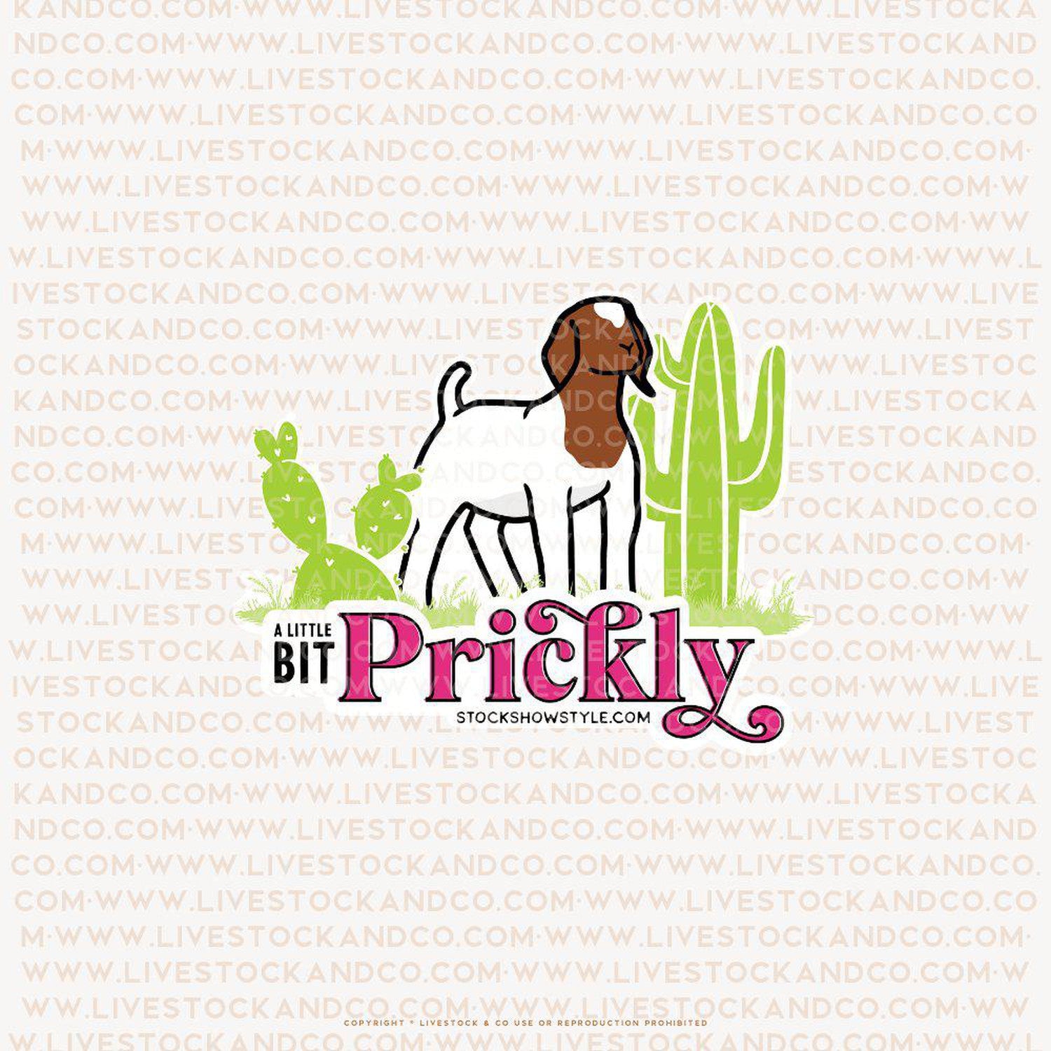 Custom Made Prickly Livestock Stickers Stock Show Livestock - Livestock &amp; Co. Boutique