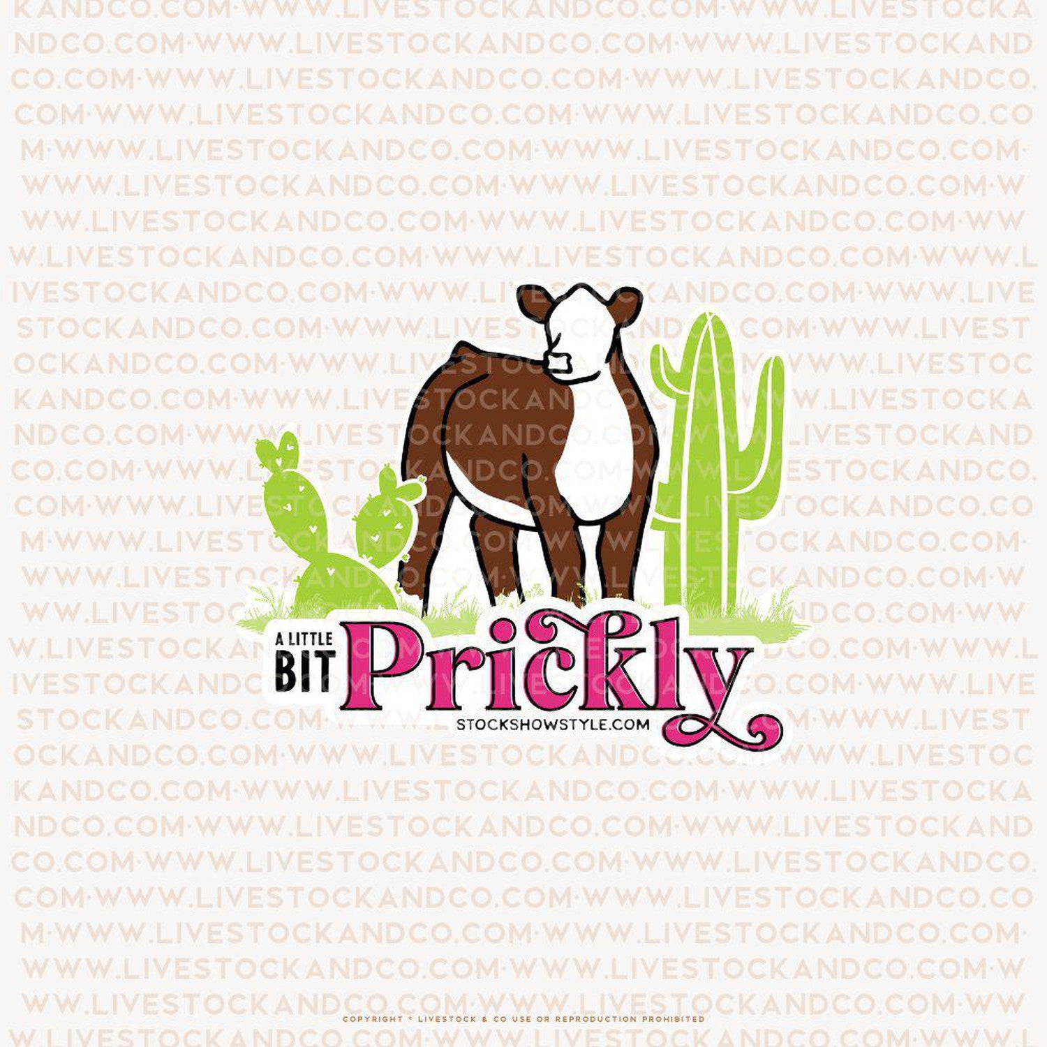 Custom Made Prickly Livestock Stickers Stock Show Livestock - Livestock &amp; Co. Boutique