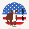 Custom Made Round Mouse Pad - Patriotic Stock Show Livestock - Livestock &amp; Co. Boutique