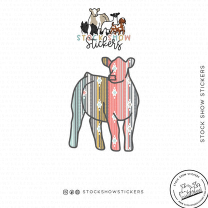 Custom Made Serape Livestock Stickers Stock Show Livestock - Livestock &amp;amp; Co. Boutique