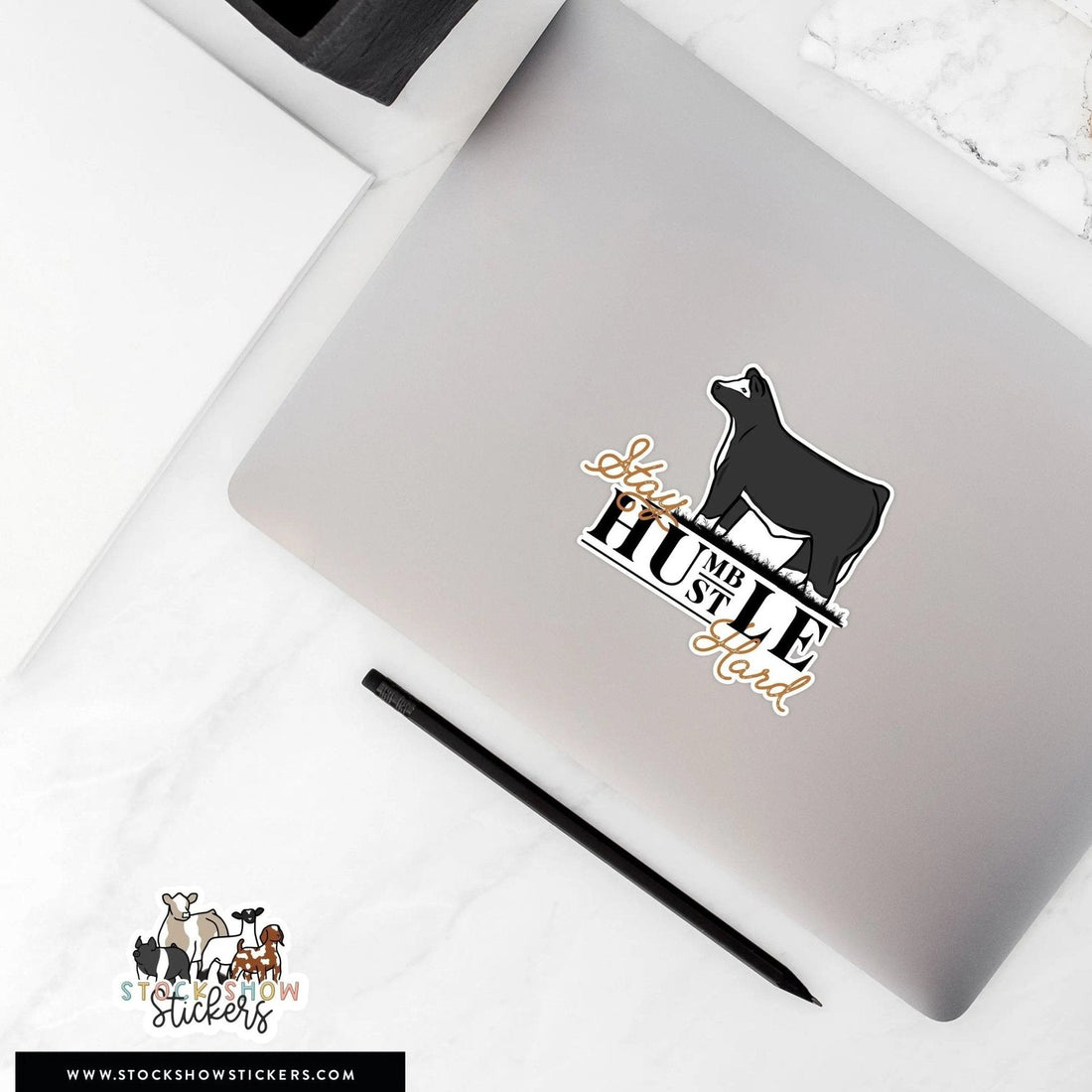 Custom Made Stay Humble Hustle Hard Livestock Stickers Stock Show Livestock - Livestock &amp;amp; Co. Boutique