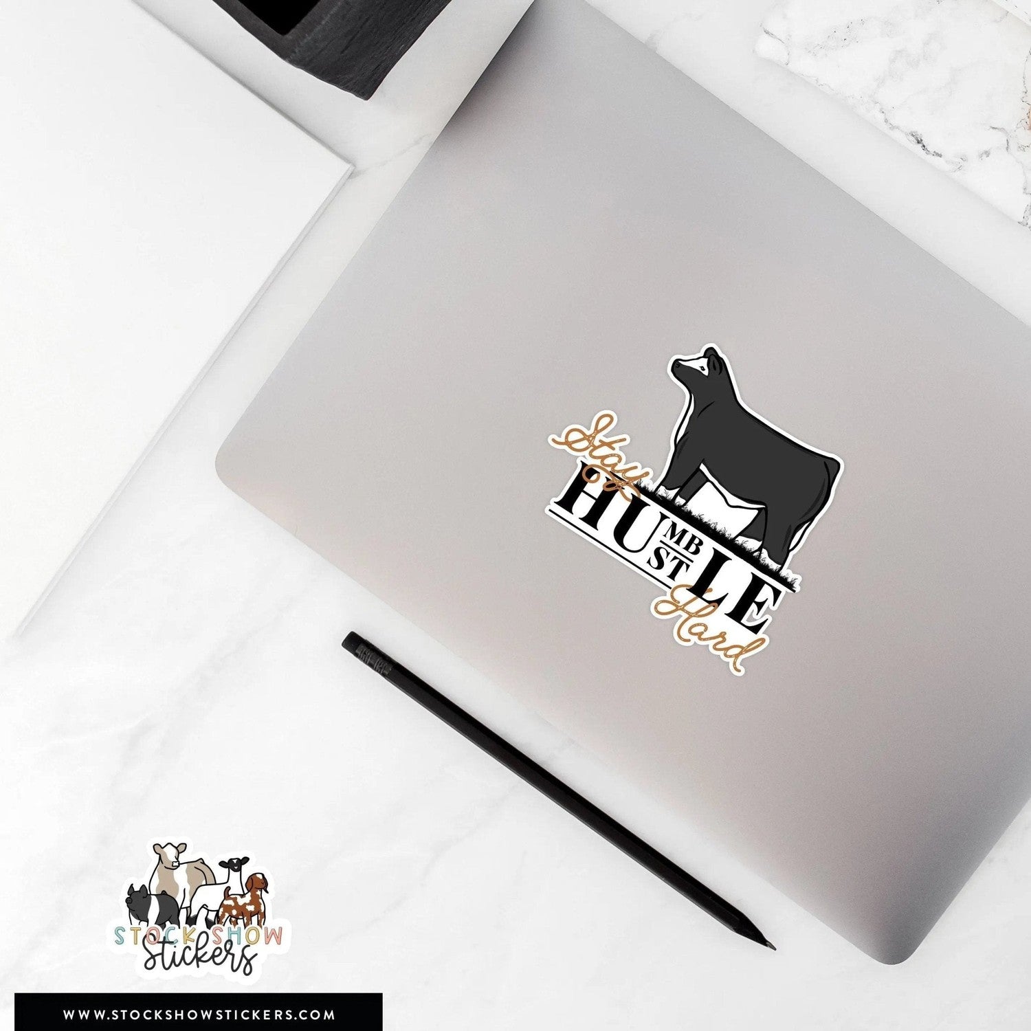 Custom Made Stay Humble Hustle Hard Livestock Stickers Stock Show Livestock - Livestock &amp;amp; Co. Boutique