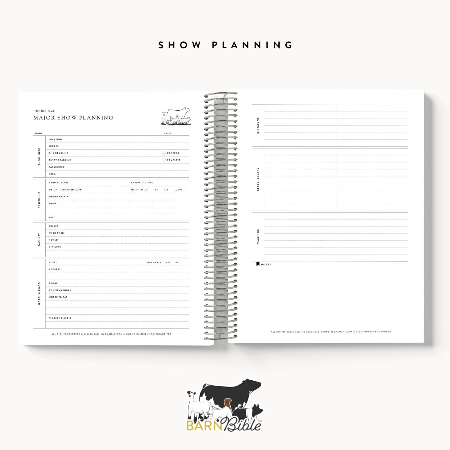 Custom Made Stock Show Planner - Patriotic Stock Show Livestock - Livestock &amp; Co. Boutique