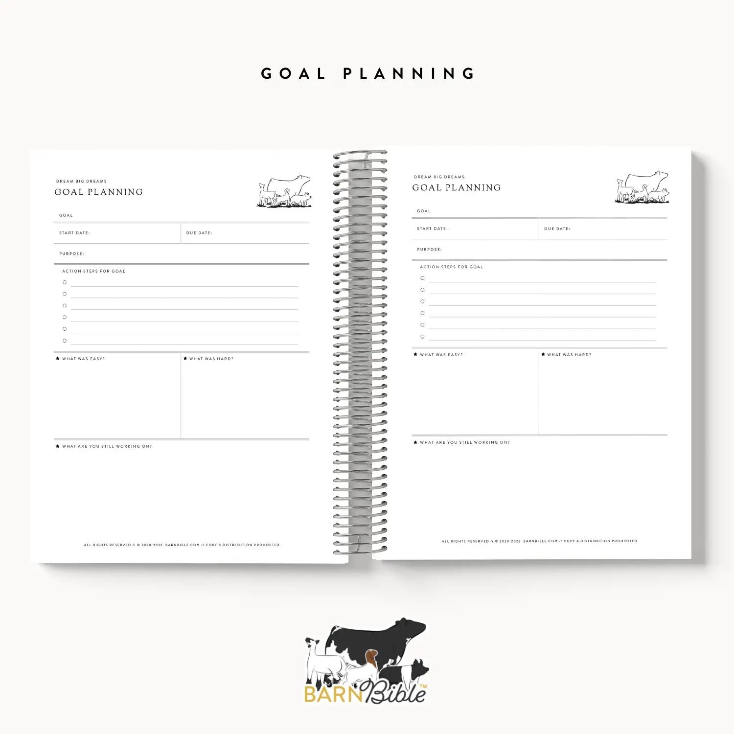 Custom Made Stock Show Planner - Patriotic Stock Show Livestock - Livestock &amp; Co. Boutique