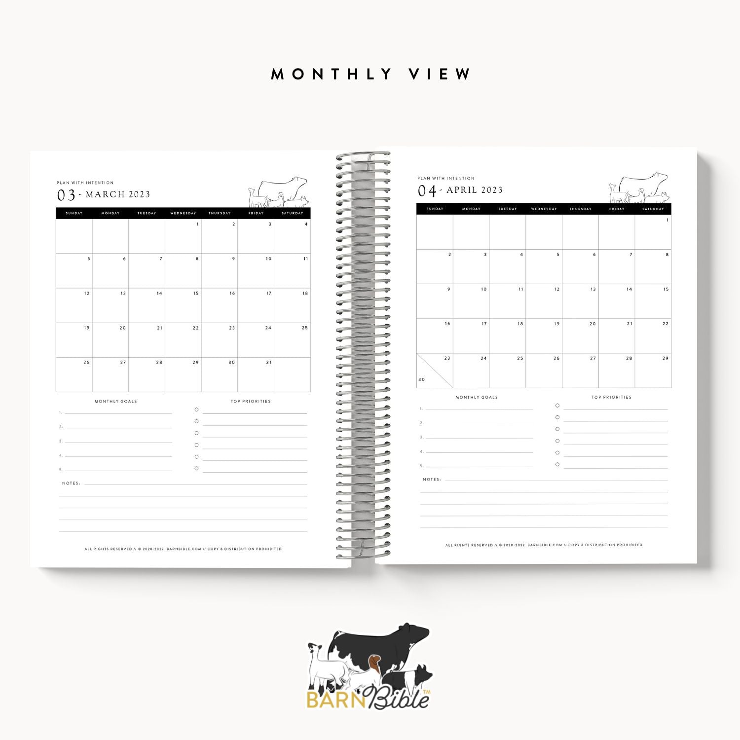 Custom Made Stock Show Planner - Patriotic Stock Show Livestock - Livestock &amp; Co. Boutique