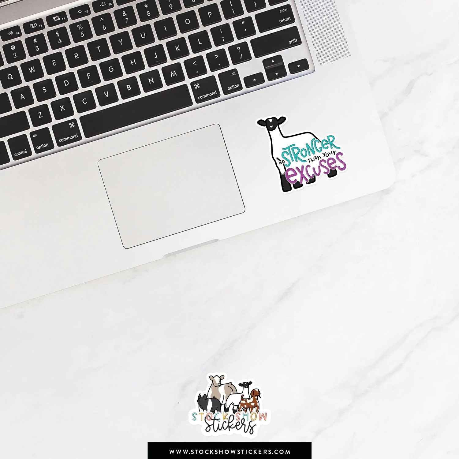Custom Made Stronger Than Your Excuses Livestock Stickers Stock Show Livestock - Livestock &amp; Co. Boutique